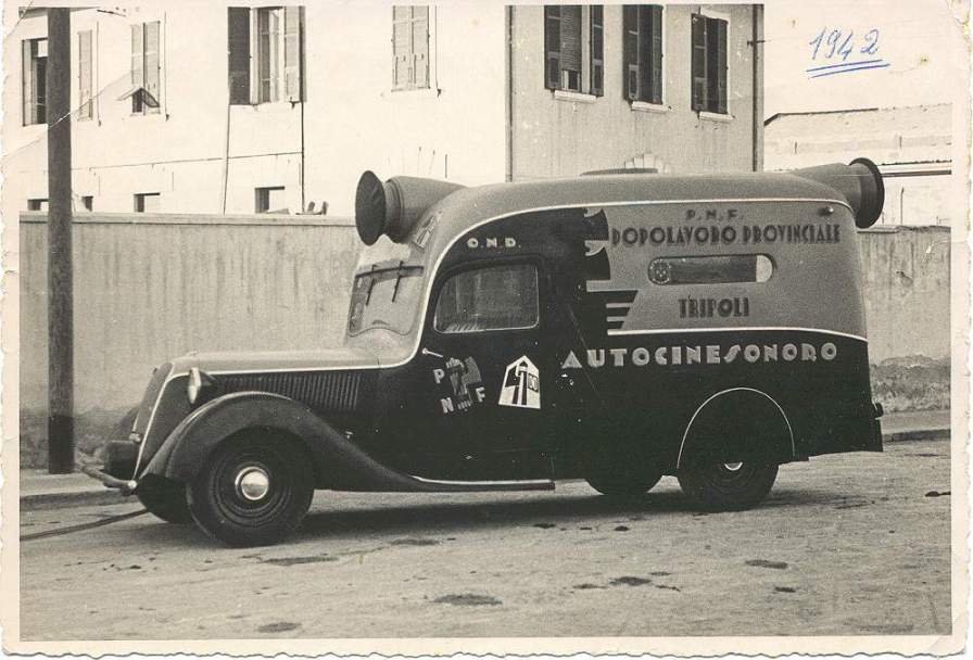 AUTOCINESONORO  TRIPOLI  1942